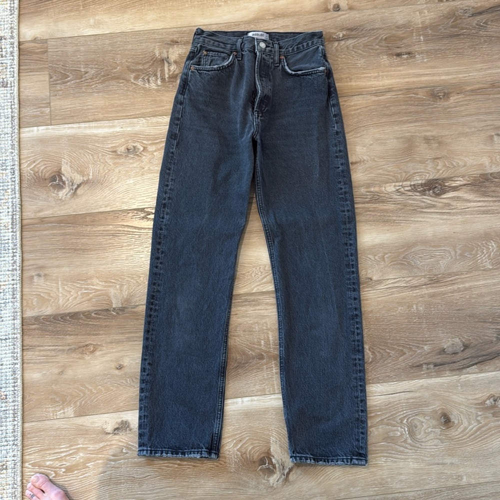 AGOLDE 90's Pinch Waist Jean in Black Tea